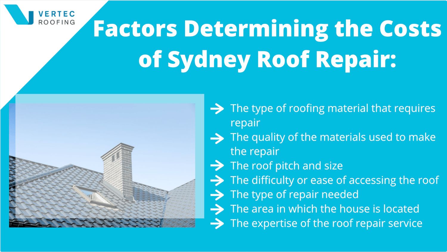 factors determining the cost of roof repairs in sydney