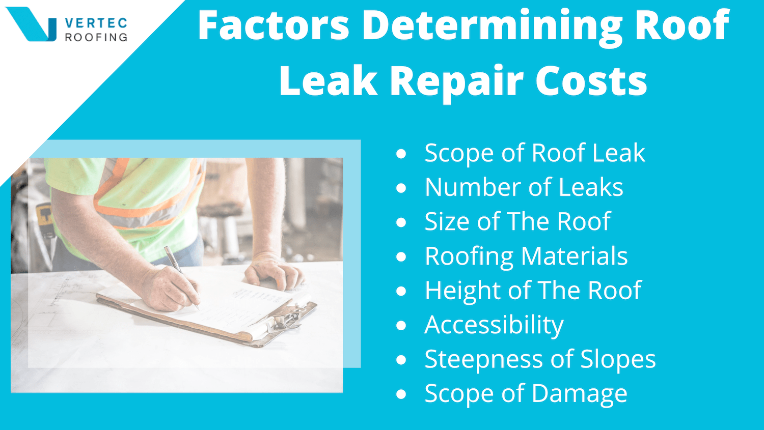 factors determining roof leak repair costs