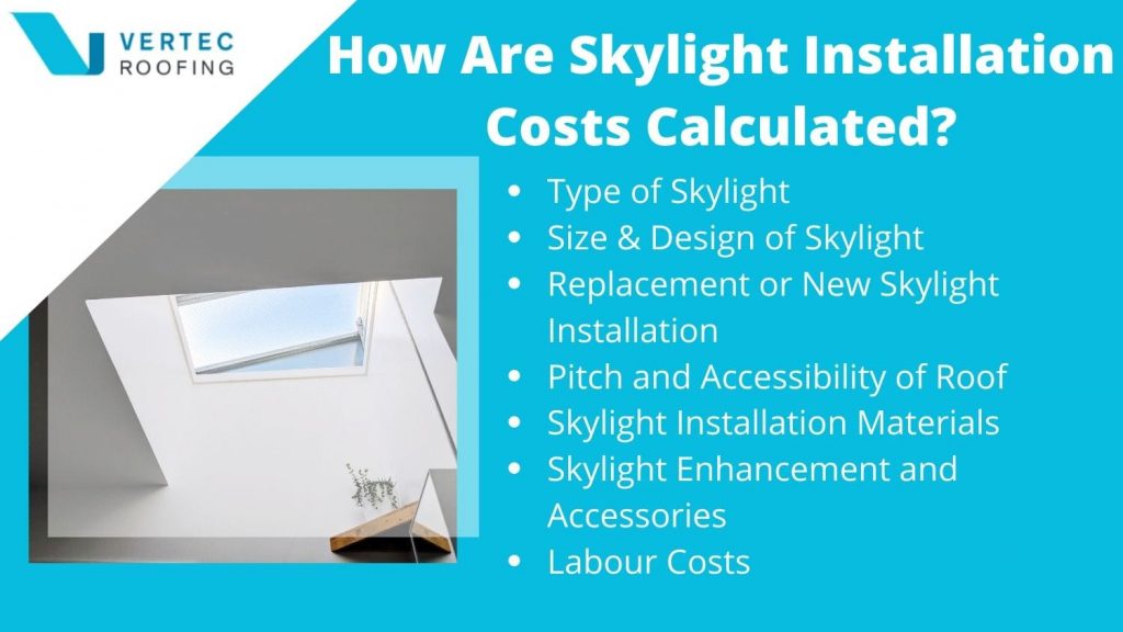 how skylight installation cost is calculated