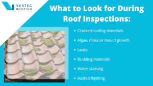 what to look for during roof inspection infographic