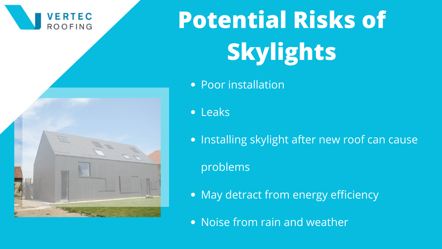 Potential skylight installation risks infographic