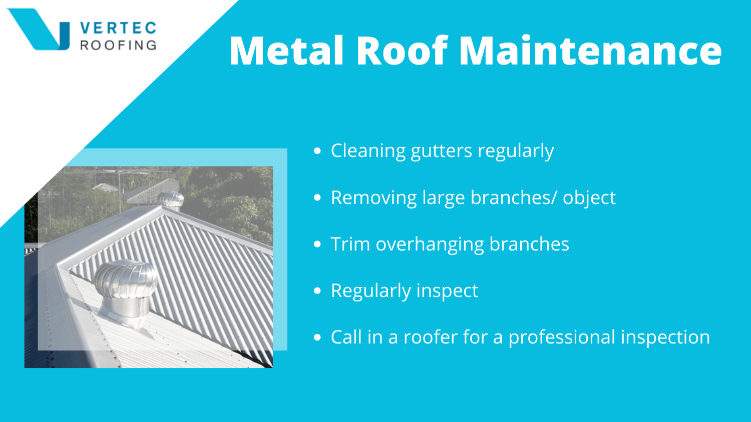 How to Maintain Metal Roofs Infographic