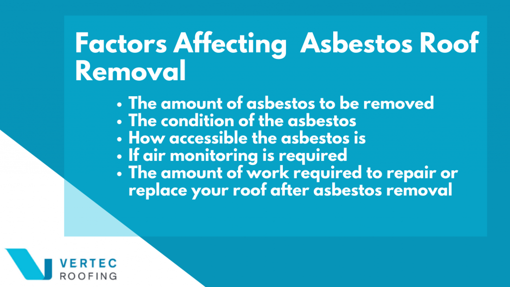 asbestos removal costs influences