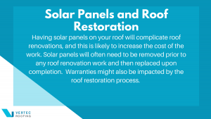 impact of solar panels on roof restoration cost
