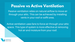 passive vs active ventilation on a metal roof