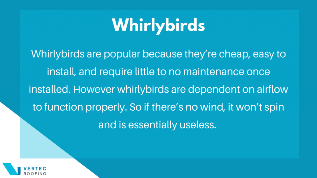 what does a whirlybird roof ventilator do