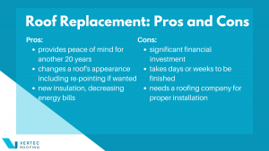 Roof Restoration vs. Replacement: Roof replacement: Pros and cons Infographic 2