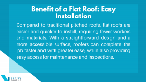 The Benefits of a Flat Roof: Your Guide Infographic 2: Easy Installation of a Flat Roof
