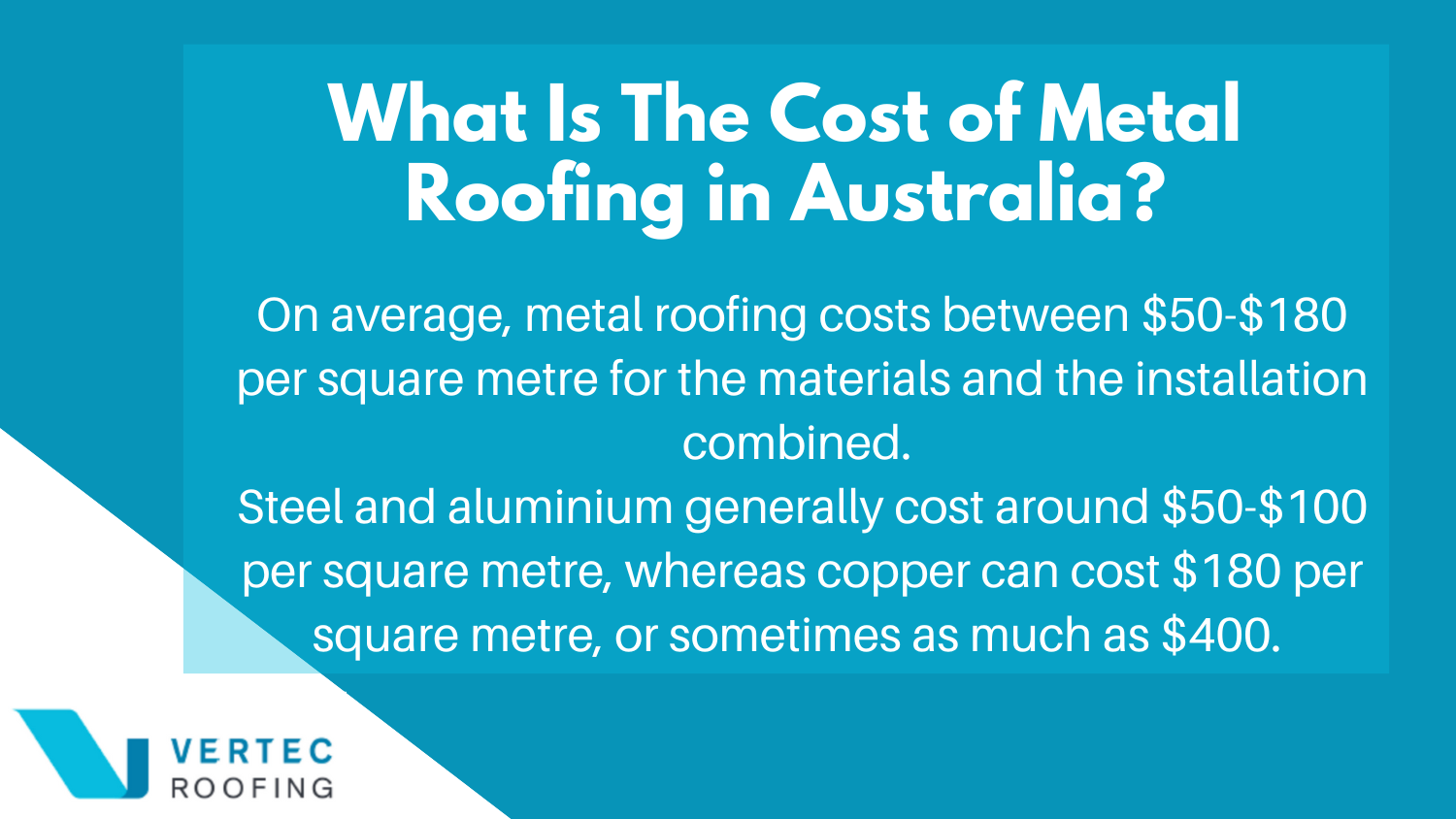 what is the cost of metal roofing in australia?